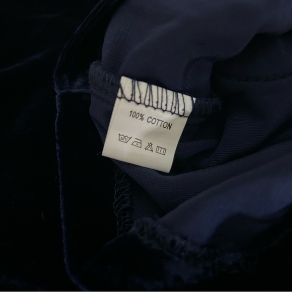 Maya Velvet Dress - Size Medium - Navy with Lace Detail - Picture 8 of 8